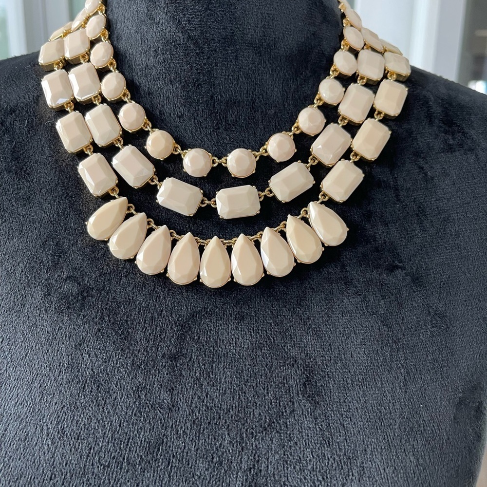 Kate Spade Riviera Garden Triple Strand Necklace Pale Pink
